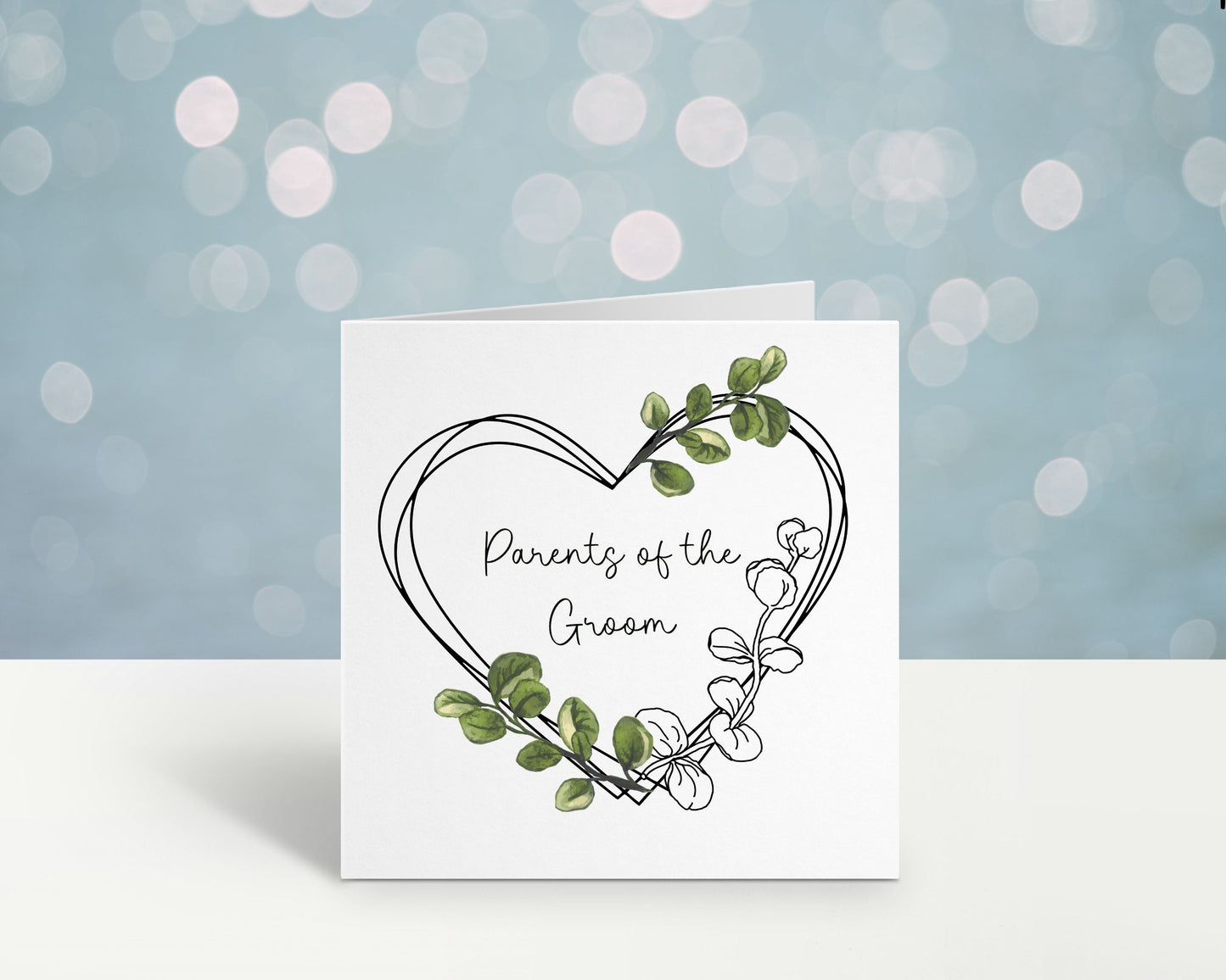 Parents Of The Bride Card, Parents Of The Groom Card, Wedding Day Card