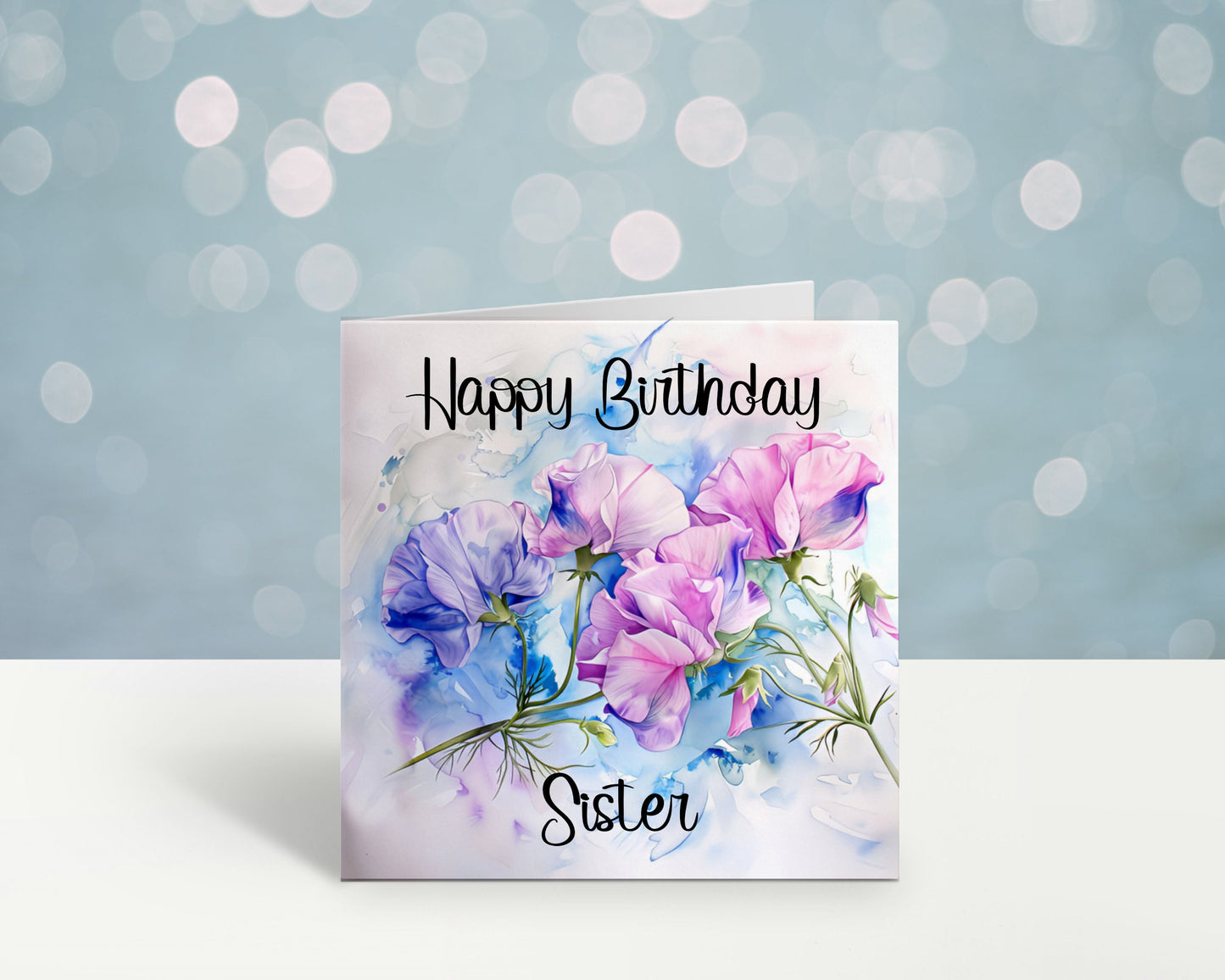 Sister In Law Birthday Card, Personalised Mum Birthday Card For Her, Sweetpea Birthday Card, Card For Nanny, Card For Grandma, Card For Nan