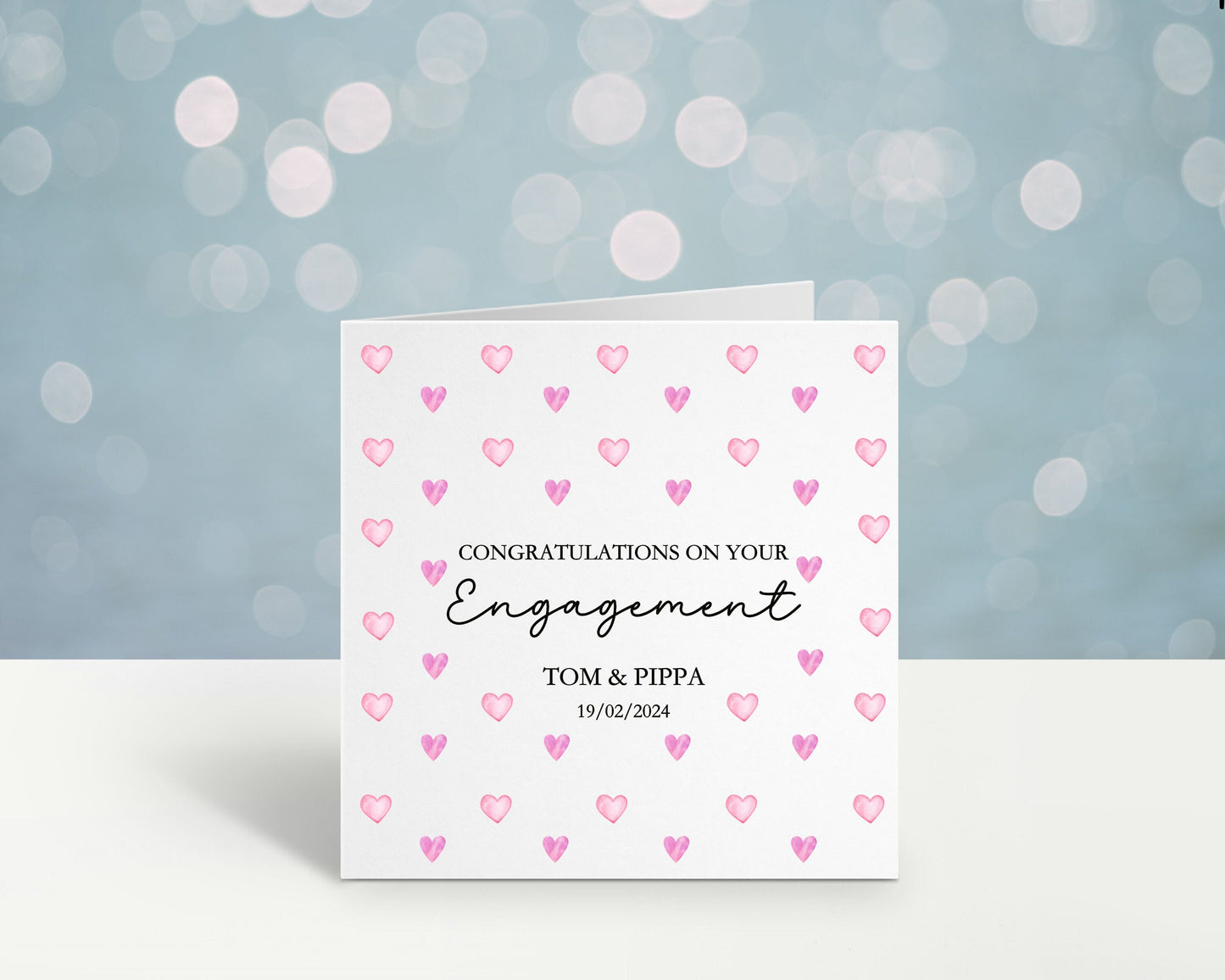 Personalised Engagement Card, Engagement Card For Friends, Congratulations Engagement, Granddaughter Son Sister Brother Wedding Engagement