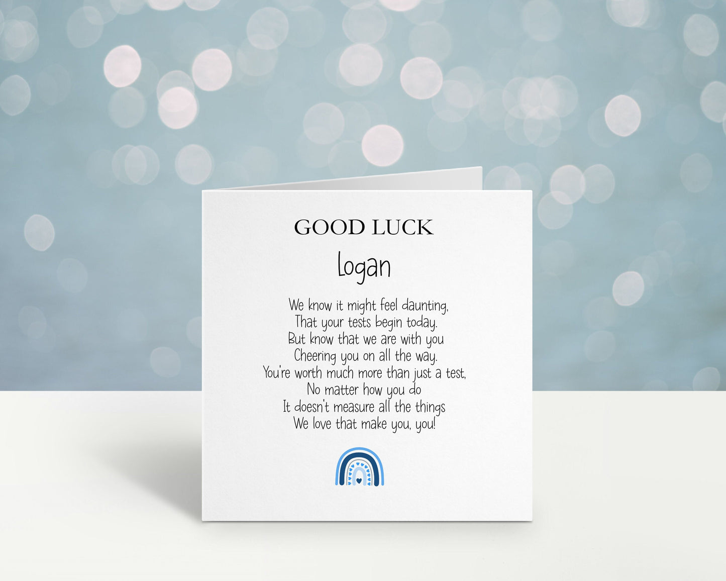 Personalised Good Luck In Your Tests Card, Good Luck In Your Exams, Good Luck In Your A-levels, Good Luck In Your GCSE's