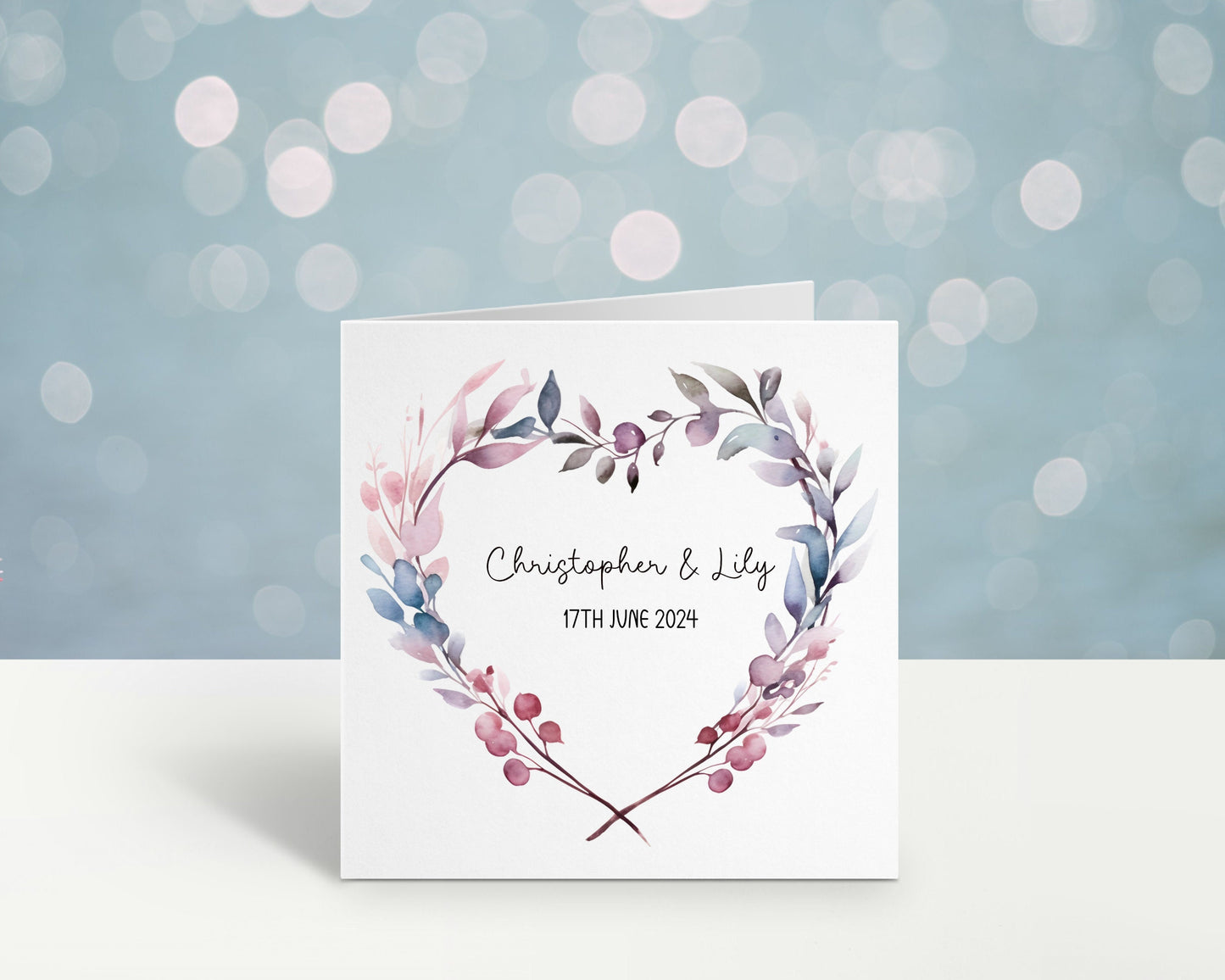 Floral Wedding Card, Personalise Floral Wedding Day Card, Mrs And Mrs Card, Gay Wedding Card, Lesbian Wedding Card, Engagement Card