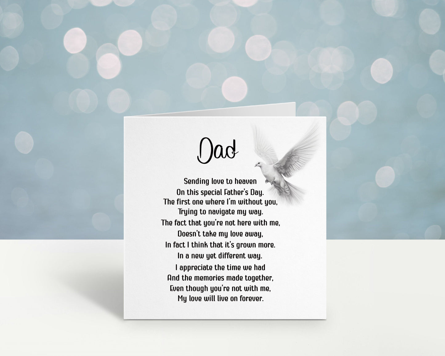 Fathers Day Card, 1st Fathers Day Without Him, Thinking Of You On Fathers Day, Dad In Heaven, Angel In Heaven,
