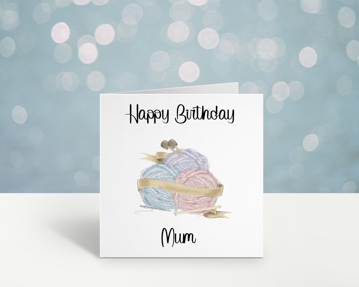 Knitting Birthday Card, Friend Birthday Card, Personalised Mum Birthday Card For Her, Card For Nanny, Card For Grandma, Card For Nanna