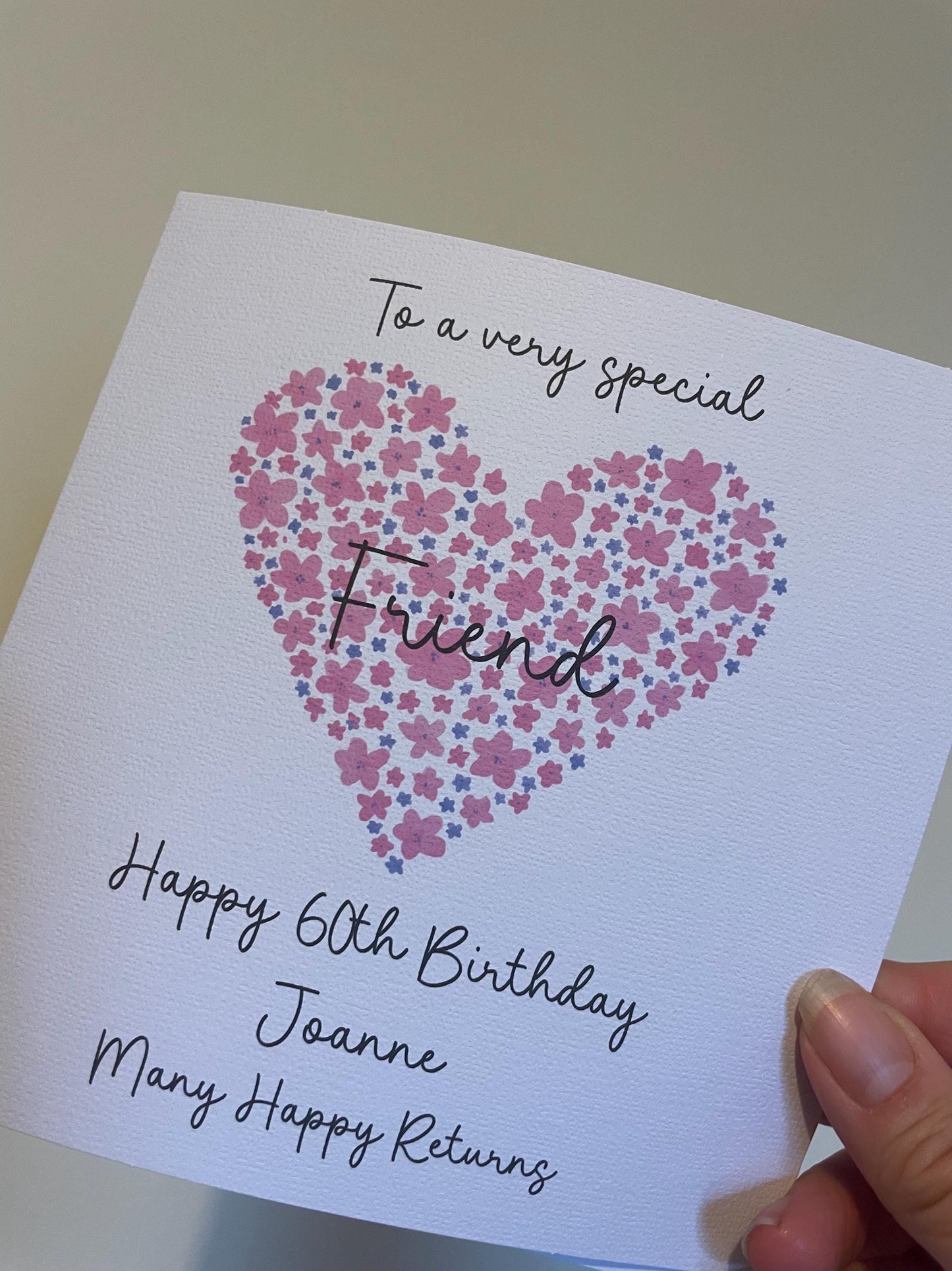 Personalised Special Friend Birthday Card, Friend Birthday Card, Birthday Cards For Any age, 60th Birthday For Friend