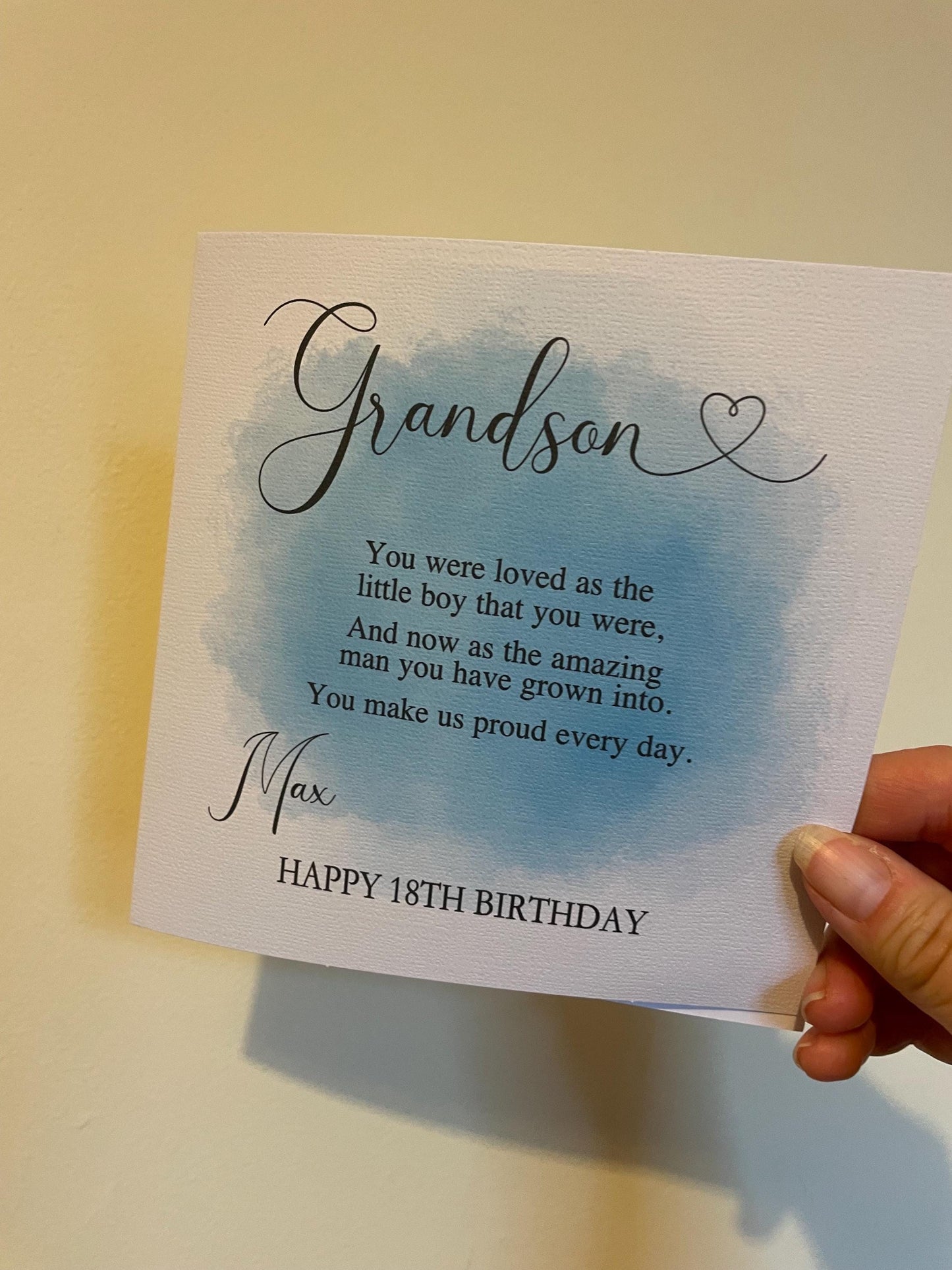 Grandson 18th Birthday Card, Personalised Card For Grandson, 18th Birthday Card For Special Grandson