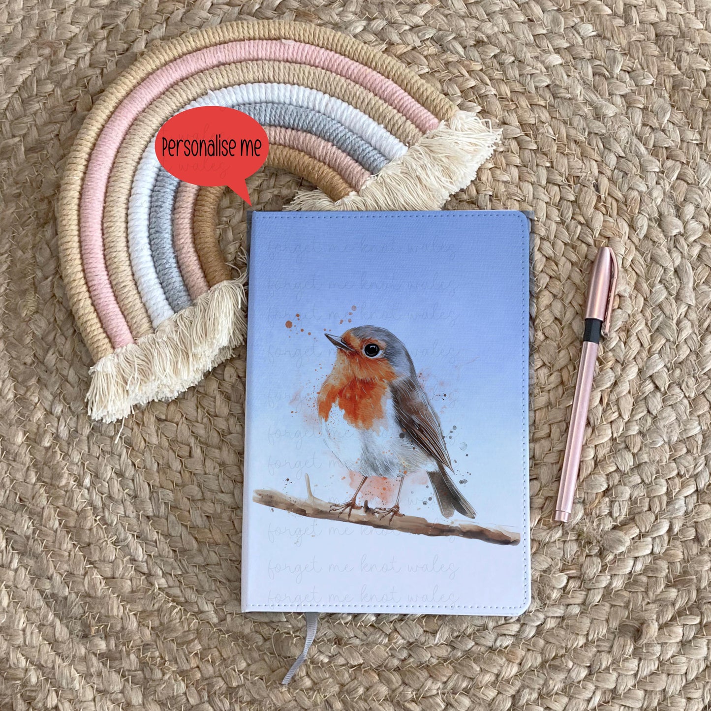 Robin Notebook, Notebook Gift For Friend, Notepad