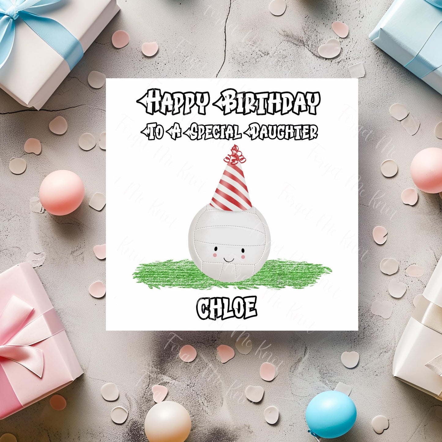 Funny Football Birthday Card for Grandson – Personalised Football Card – Luxury 6x6 Linen Card – Boys Birthday Card – Made in UK