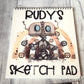 Kids Personalised Sketch Pad, Children’s Sketch Pad, Robot Design Sketch Pad