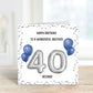 40th Birthday Card, Personalised Son In Law Birthday Card, Personalised Birthday Card For Him, Son In Law Birthday Card