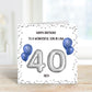 40th Birthday Card, Personalised Son In Law Birthday Card, Personalised Birthday Card For Him, Son In Law Birthday Card
