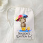 Personalised Changing Bag, Nappy Bag, Clean Bum Bag, Personalised Draw String Bag