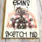 Kids Personalised Sketch Pad, Children’s Sketch Pad, Robot Design Sketch Pad