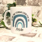 Rainbow Mug, After the storm, look for the rainbow, blue rainbow, pink rainbow