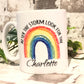 Rainbow Mug, After the storm, look for the rainbow, blue rainbow, pink rainbow