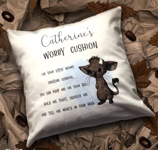 Worry Cushion , Mouse Design Worry Cushion, Lockdown 2020 gift.
