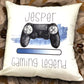 Gamer Gift, Personalised Gamer Cushion, Teenager Gift, Gamer Gift, Boyfriend Gift, Gift For Him, Page Boy Gift, Sleep, Eat, Game and Repeat