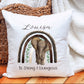 Elephant Rainbow Cushion Gift, Be Strong Be Courageous, Personalised Cushion Gift, Birthday Gift For Her, Birthday Gift For Him
