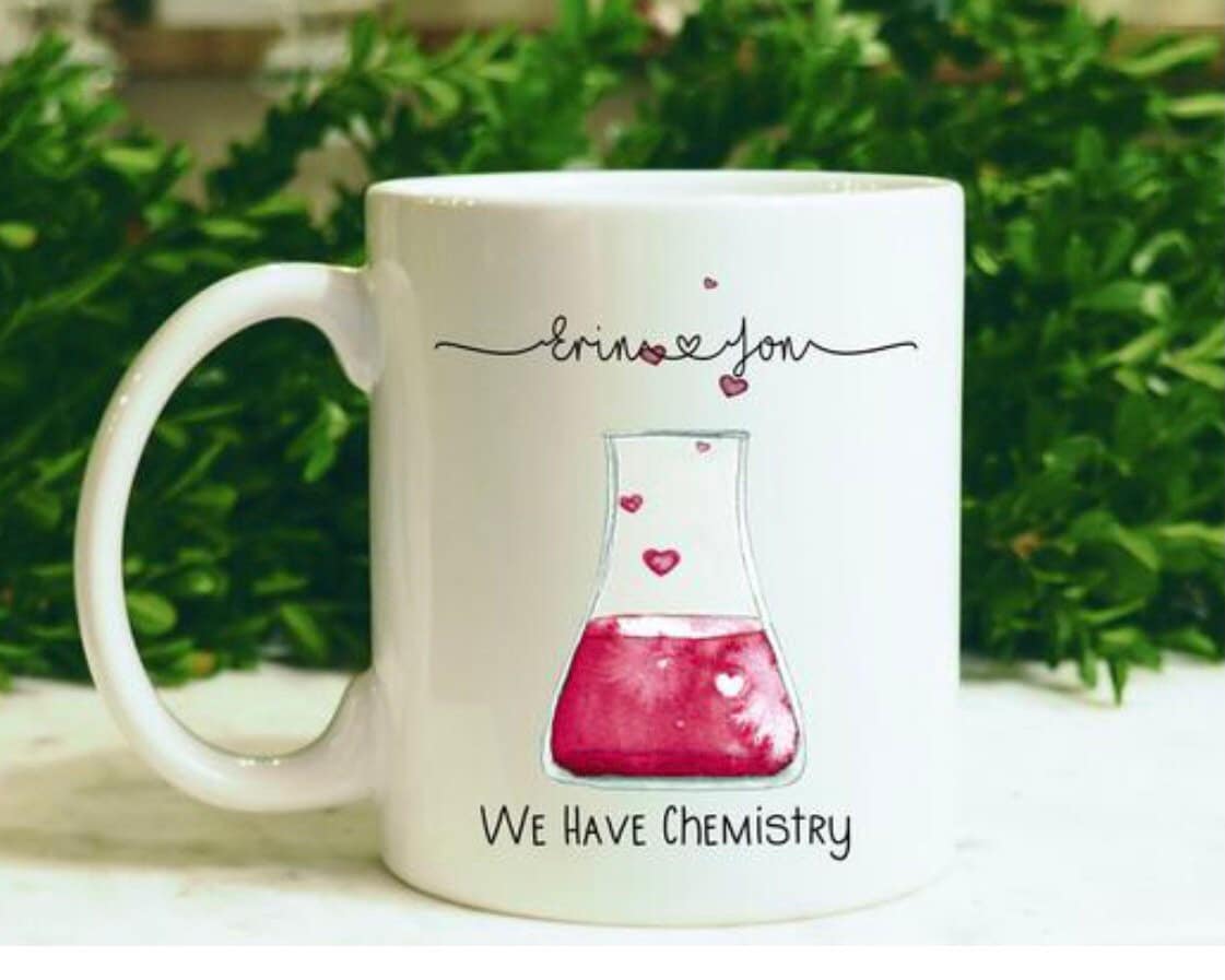 Valentine's Day Gift, Valentine Mug Gift Set, Chemistry, Valentine Gift Set For that Special Someone In Your Life, St Dwynwen's Day