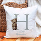 New Baby Gift, Baby Teddy Gift, Initial Baby Baby Gift, Teddy Bear Cushion Gift, Monogram Teddy Baby Girl, Baby Boy Gift