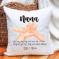 Family Hand Design Personalised Cushion, Mothers Day Gift For Mum, Gift For Mam, Gift For Nanny, Gift For Nana, Personalised Cushion Gift
