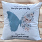 Butterfly Cushion Gift, You’ll Never Know How Far You Can Fly, Motivational Gift