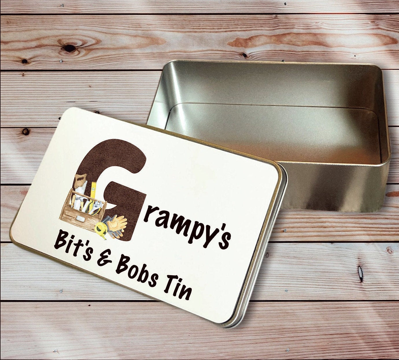 Grampy Gift, Personalised Grandad Keepsake Tin, Fathers Day Gift, Gift For Him, Bampi, Daddy,