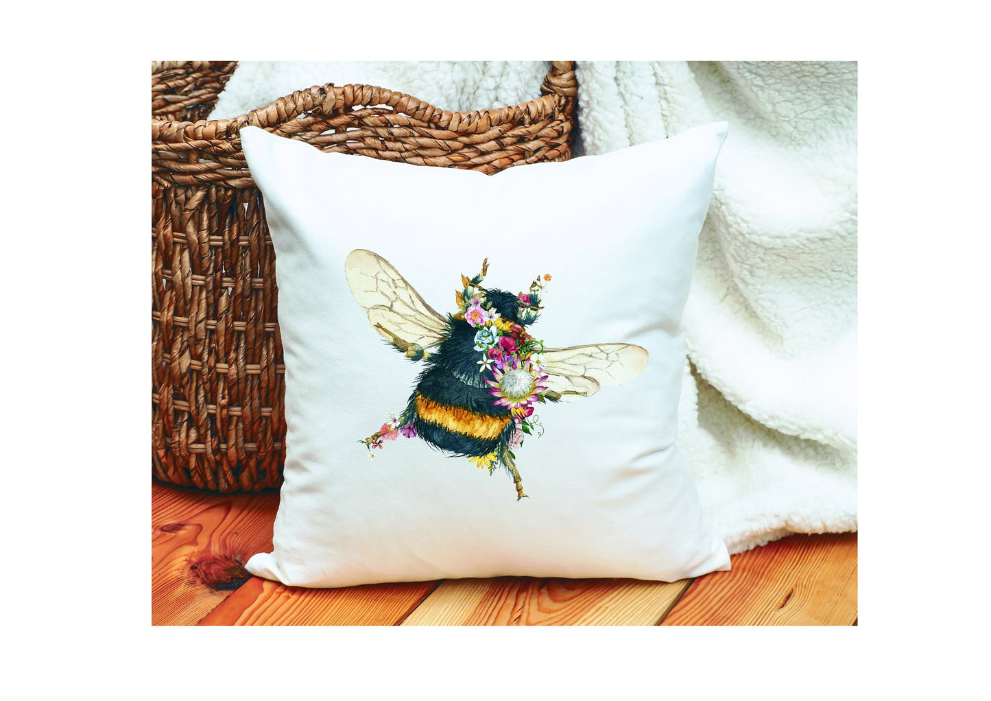Bee Cushion Gift, Bee Design Personalised Cushion, Mothers Day Gift For Mum, Gift For Nanny, Personalised Cushion Gift