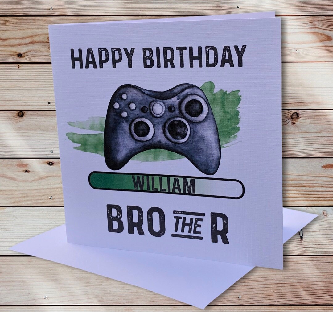 Personalised Brother Gaming Birthday Card, Uncle Gaming Legend Birthday Card, Uncle Greeting Card