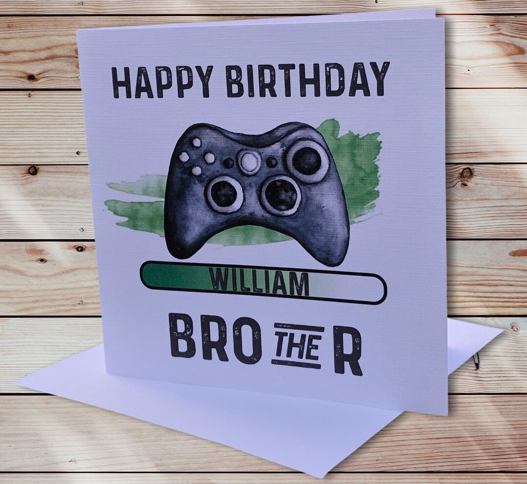 Personalised Brother Gaming Birthday Card, Uncle Gaming Legend Birthday Card, Uncle Greeting Card
