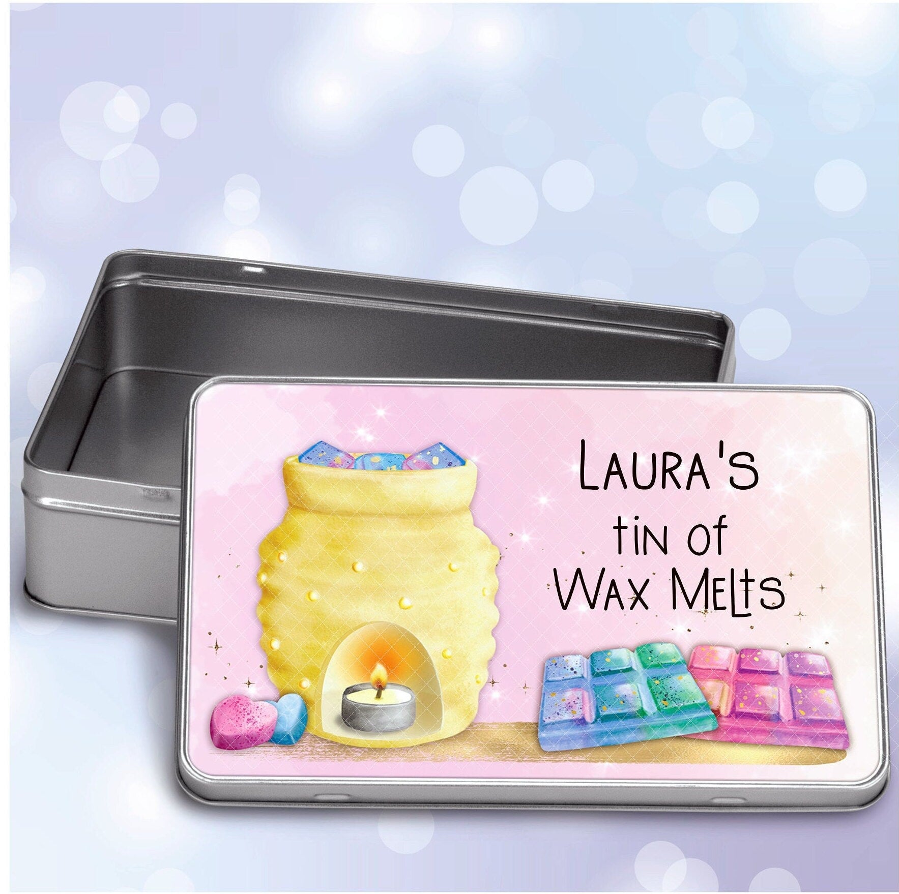 Mother’s Day Gift, Personalised Wax Melt Storage Tin, Self Care Gift, Wax Melt Tin, Wax Melt Gift, Gift For Her