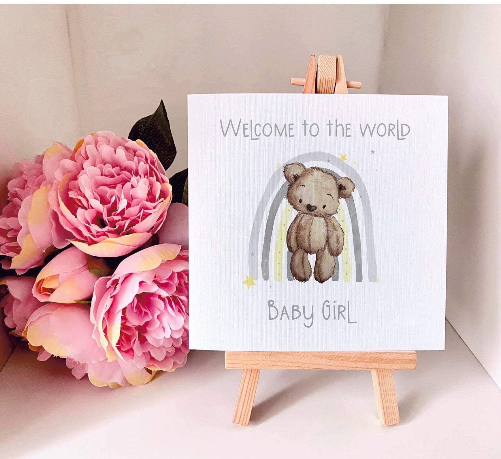 Personalised New Baby Card, Welcome To The World Baby, Personalised New Born Birthday Card, Congratulations Card