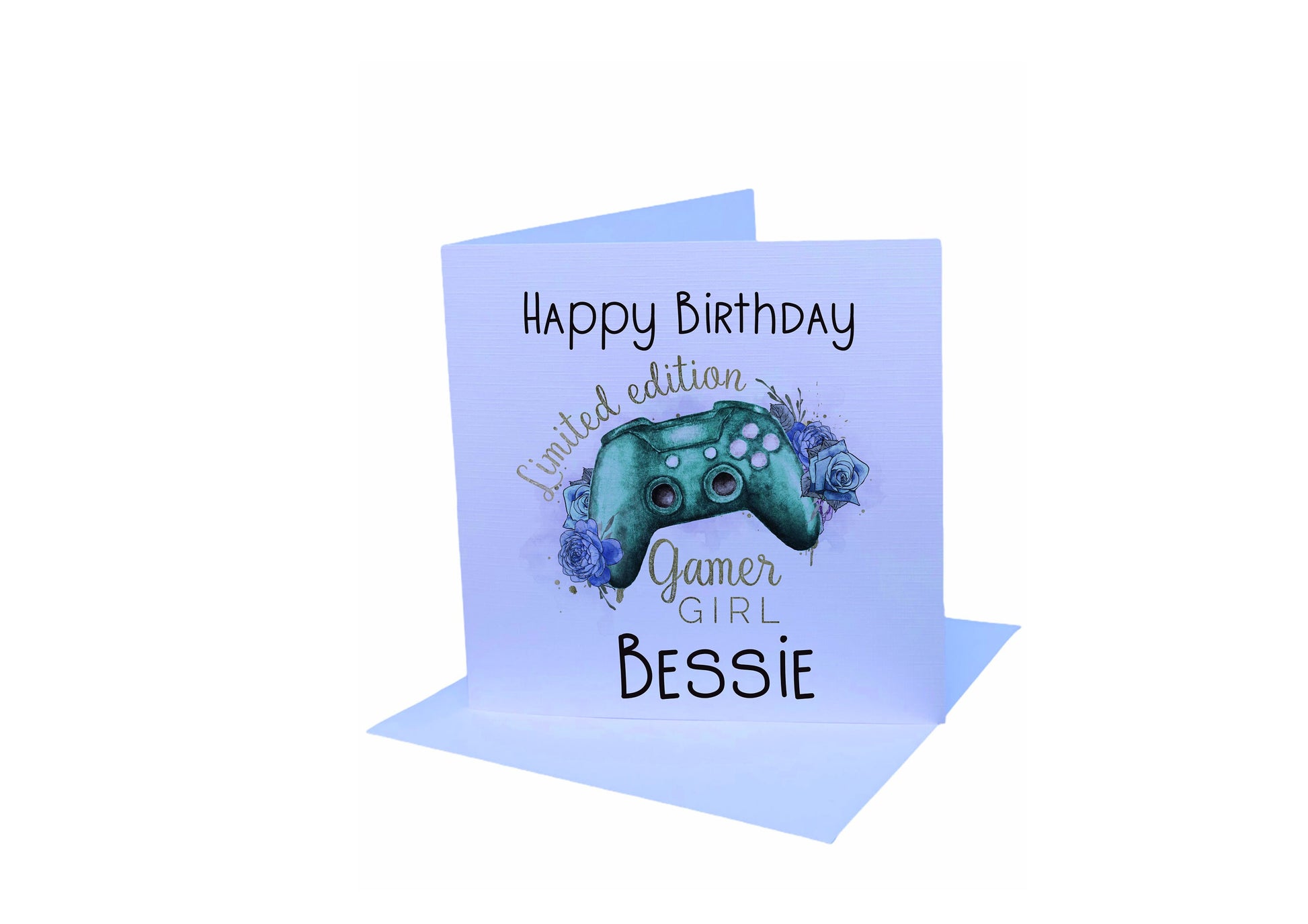 Girl Gaming Legend Birthday Card, Girl Birthday Card, Personalised Birthday Card, Birthday Card For Her, Gamer Girl Rainbow Birthday Card