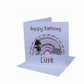 Personalised Gamer Birthday Card, Girl Birthday Card,, Personalised Birthday Card, Birthday Card For Her, Gamer Girl Rainbow Birthday Card