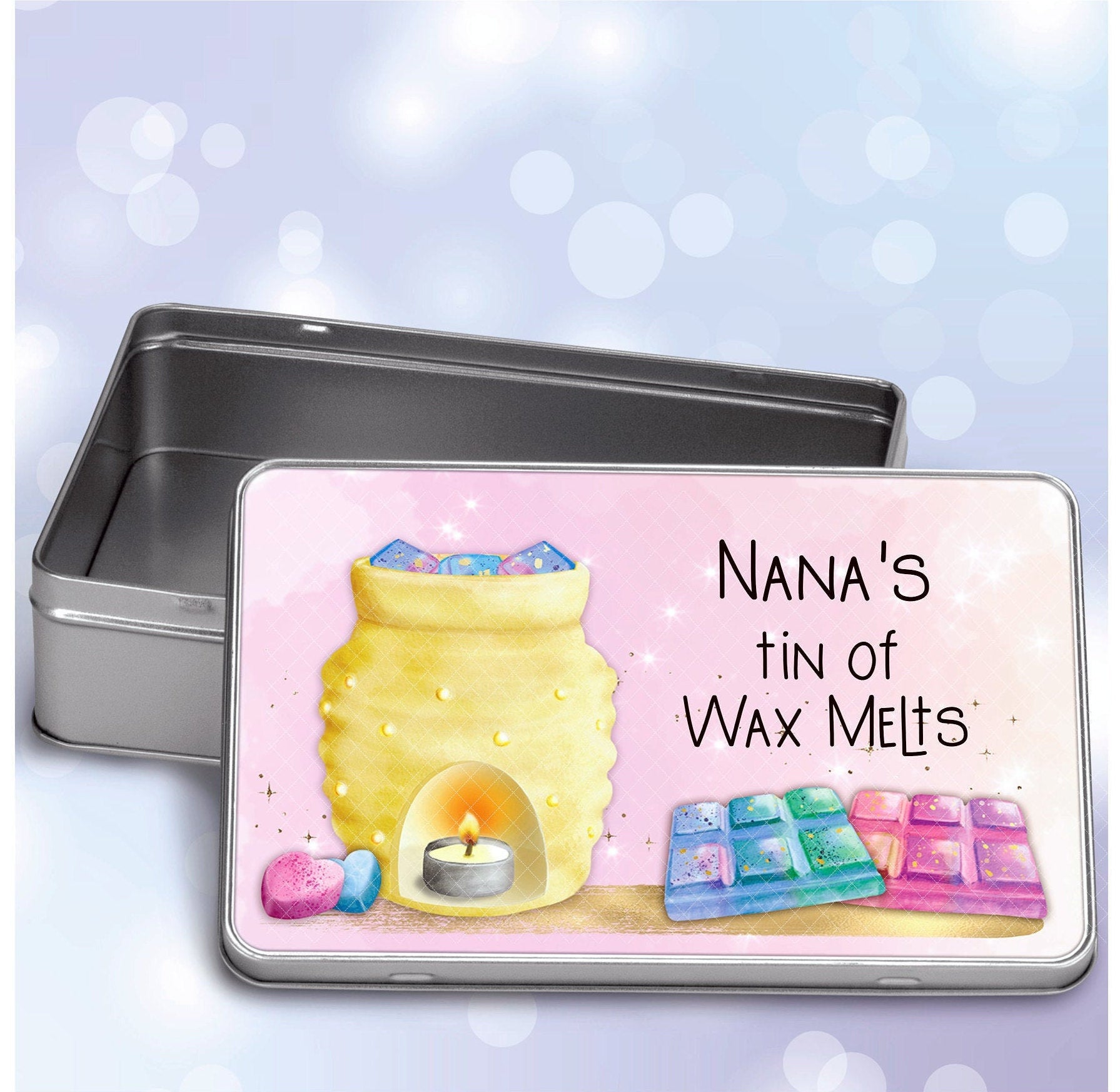 Mother’s Day Gift, Personalised Wax Melt Storage Tin, Self Care Gift, Wax Melt Tin, Wax Melt Gift, Gift For Her