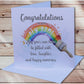 New Home Card, Personalised New Home Card, Greeting Card, Rainbow Design New Home Card, Congratulations Card