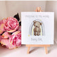 Personalised New Baby Card, Welcome To The World Baby, Personalised New Born Birthday Card, Congratulations Card