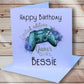 Girl Gamer Birthday Card, Girl Birthday Card, Personalised Birthday Card, Birthday Card For Her, Gamer Girl Rainbow Birthday Card
