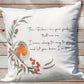 Robin Decorative Cushion, Luxurious Robin Cushion Gift, Robin In The Garden