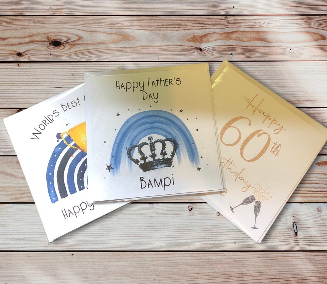 Fathers Day Card, Bampi Card, Grampy Card, Daddy Father's Day Card, Greeting Card, Bampy Card, Biscuit Card