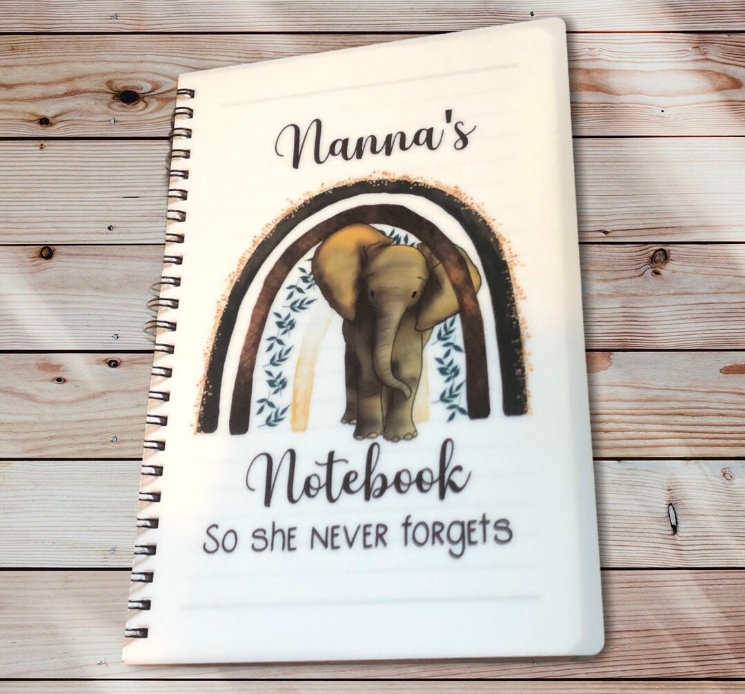 Personalised Notebook, Mothers Day Gift for Mum, Nan, Nanna, Nana. Spiral Bound Personalised Notebook