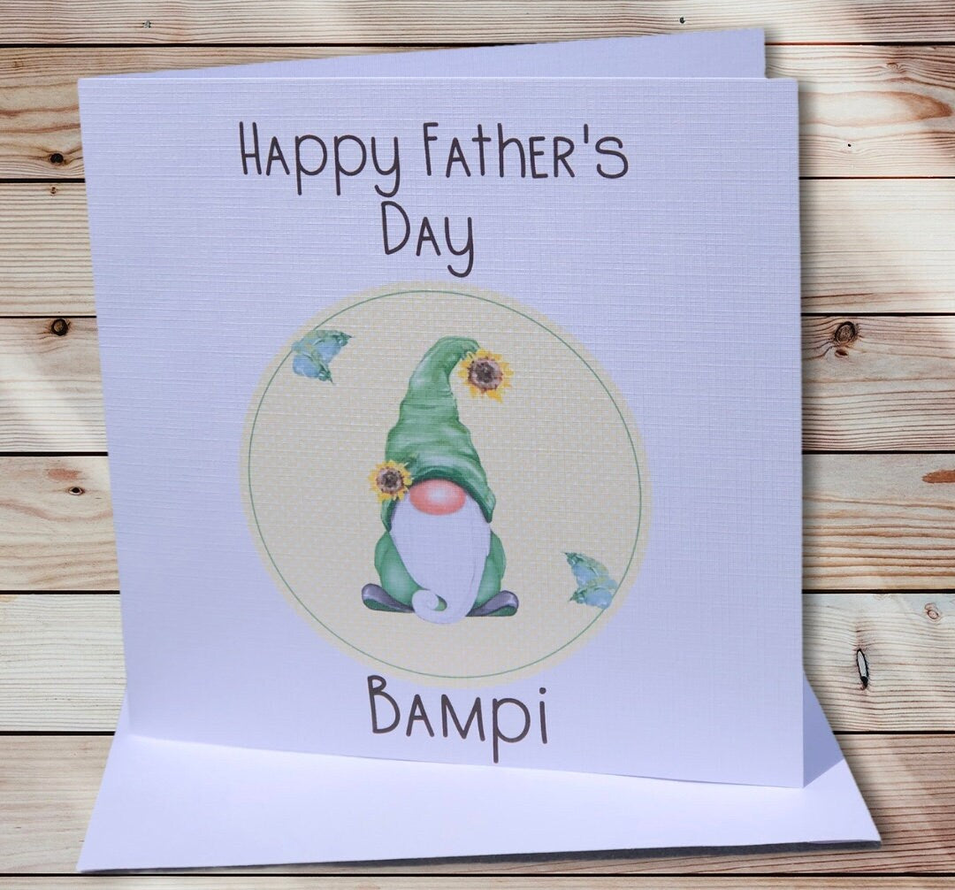 Fathers Day, Gonk Father's Day Card, Bampi Card, Grampy Card, Daddy Father's Day Card, Greeting Card, Bampy Card,