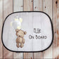 Car Sun Shade, Personalised Car Sun Visor, Balloon Bear Design