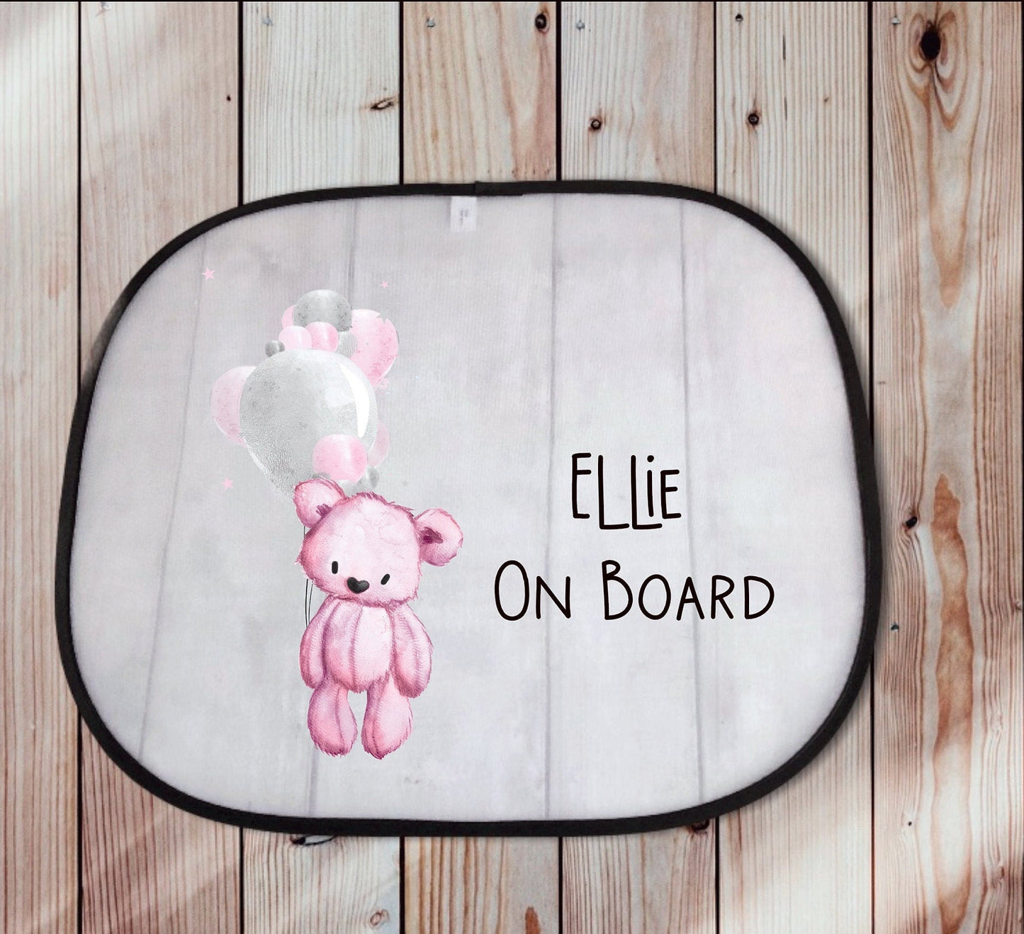 Car Sun Shade, Personalised Car Sun Visor, Balloon Bear Design