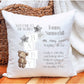 New Baby Personalised Gift, New Baby Teddy Block Cushion Gift
