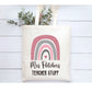 Personalised Teacher Tote Bag Gift, Personalised Teacher Rainbow Design Tote Bag, Personalised Tote Bag Gift