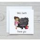 Teacher Thank You Card, Female Teacher Thank You Card, Teacher Hero Card, Female Teacher Thank you Card
