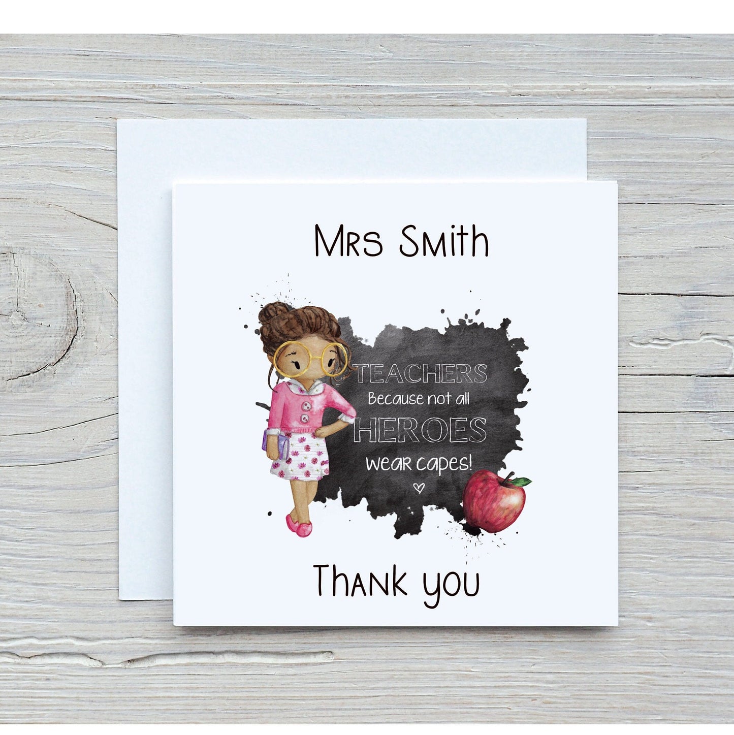 Teacher Card, Teacher Thank You Card, Male Teacher Thank You Card, Teacher Hero Card, Female Teacher Thank you Card