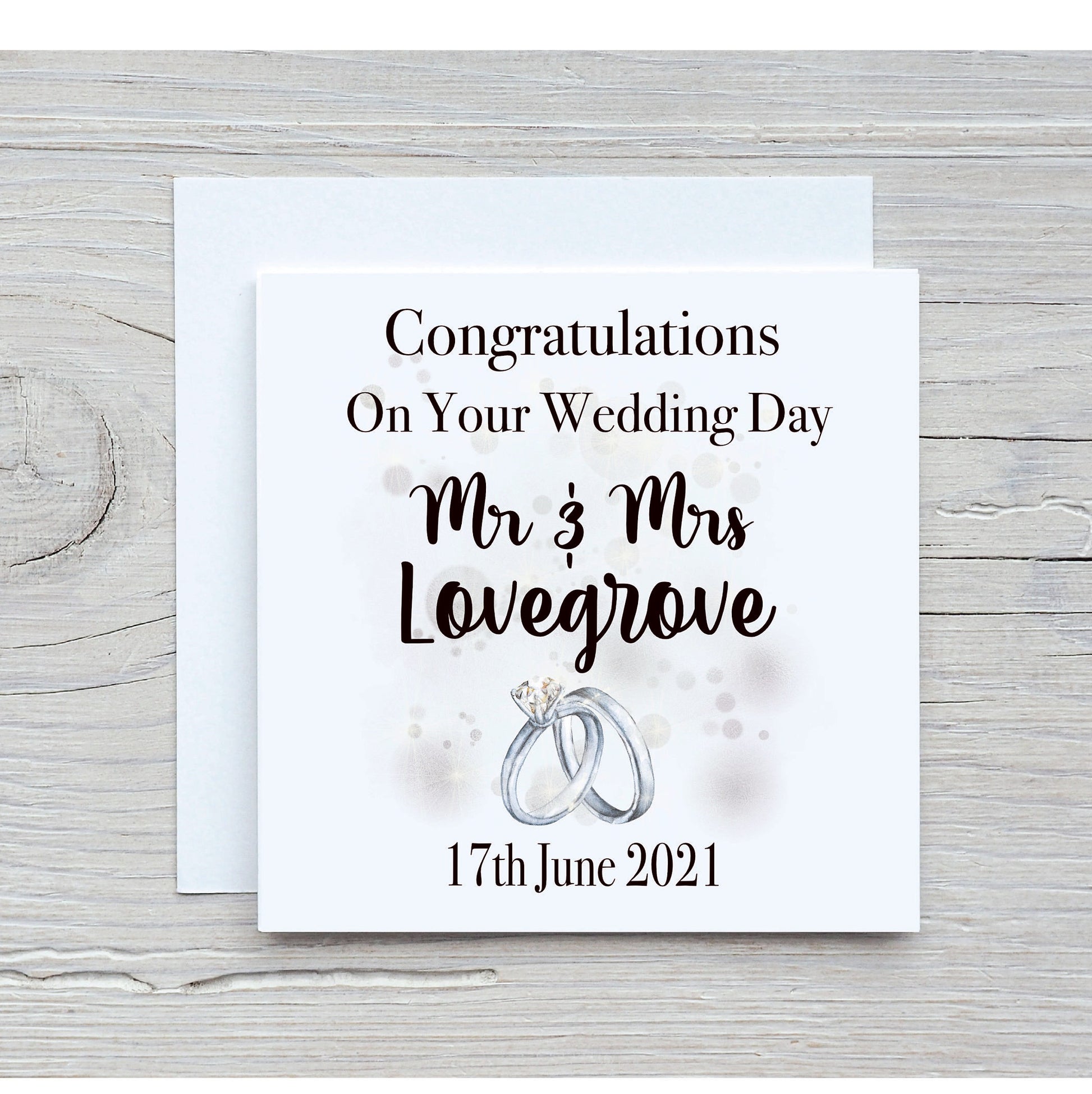 Personalised Wedding Card, Bride And Groom Card, Newly Wed Card, Mr And Mr Wedding Card, Mrs And Mrs Card