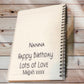 Personalised Notebook, Mothers Day Gift for Mum, Nan, Nanna, Nana. Spiral Bound Personalised Notebook