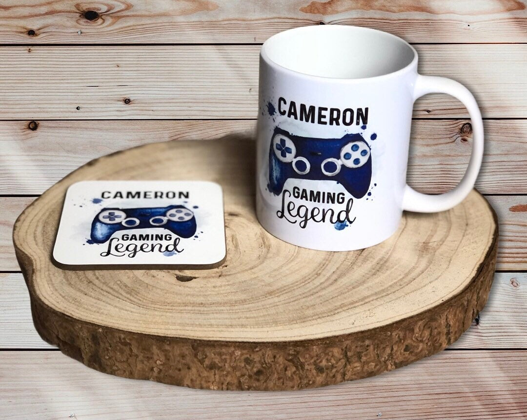 Gamer Mug Set, Personalised Gaming Gift Set, Gift For Him , Gift For Her, Birthday Gift For Son, Birthday Gift For Boyfriend